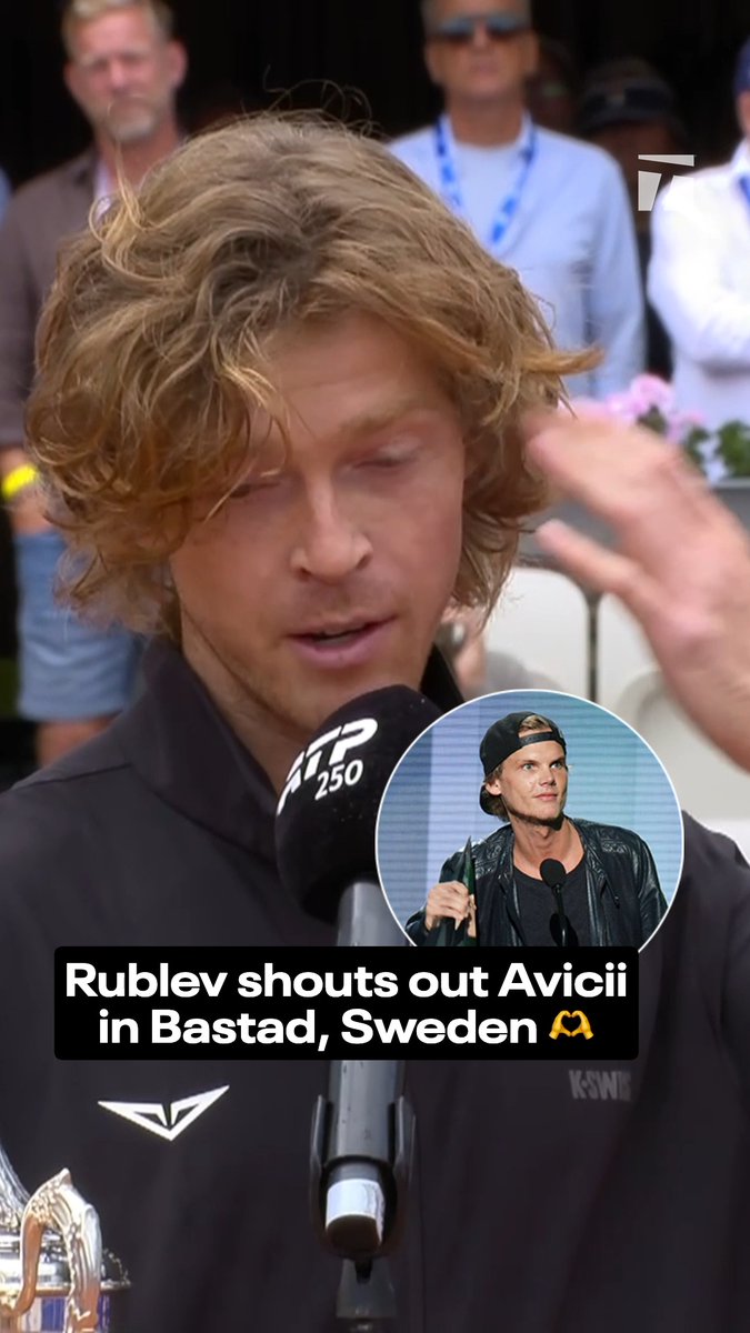 Andrey Rublev pays tribute to Avicii in his home country 🥹 🇸🇪 #NordeaOpen