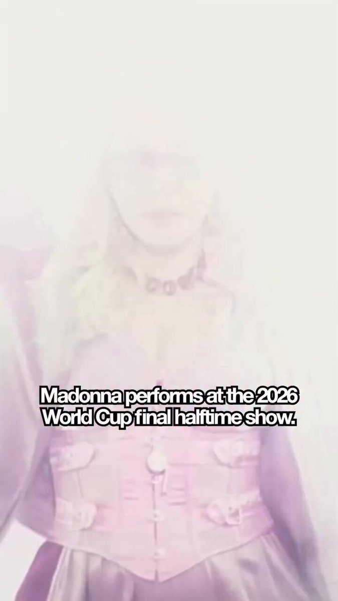 .Madonna performing "Music Inferno" from the iconic COADF tour + "Danceteria" to open the FIFA World Cup final Halftime Show 2026. Ronaldo and Ronaldinho join Madonna in the World Cup final halftime show performance."