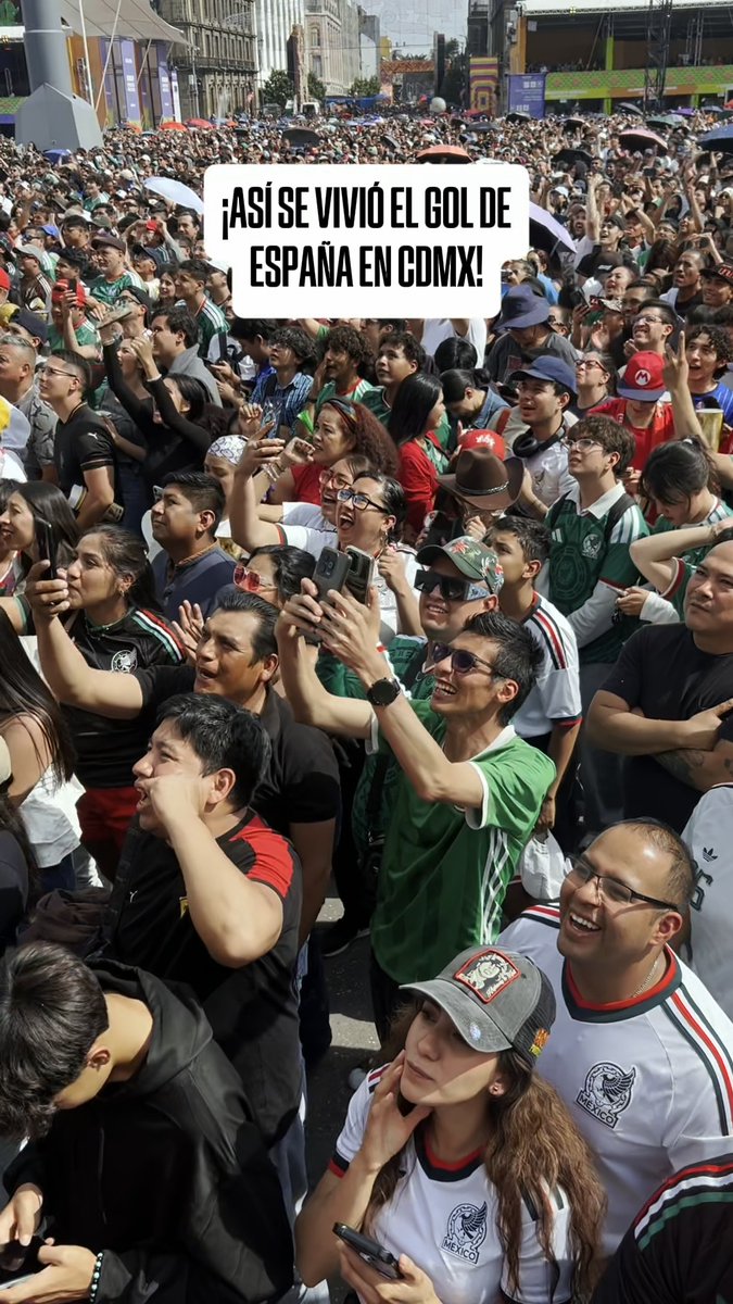 ¡LO GRITÓ CON TODO EL FIFA FAN FESTIVAL DE CIUDAD DE MÉXICO! 🇪🇸 Así se escuchó el festejo del gol de Ferran.