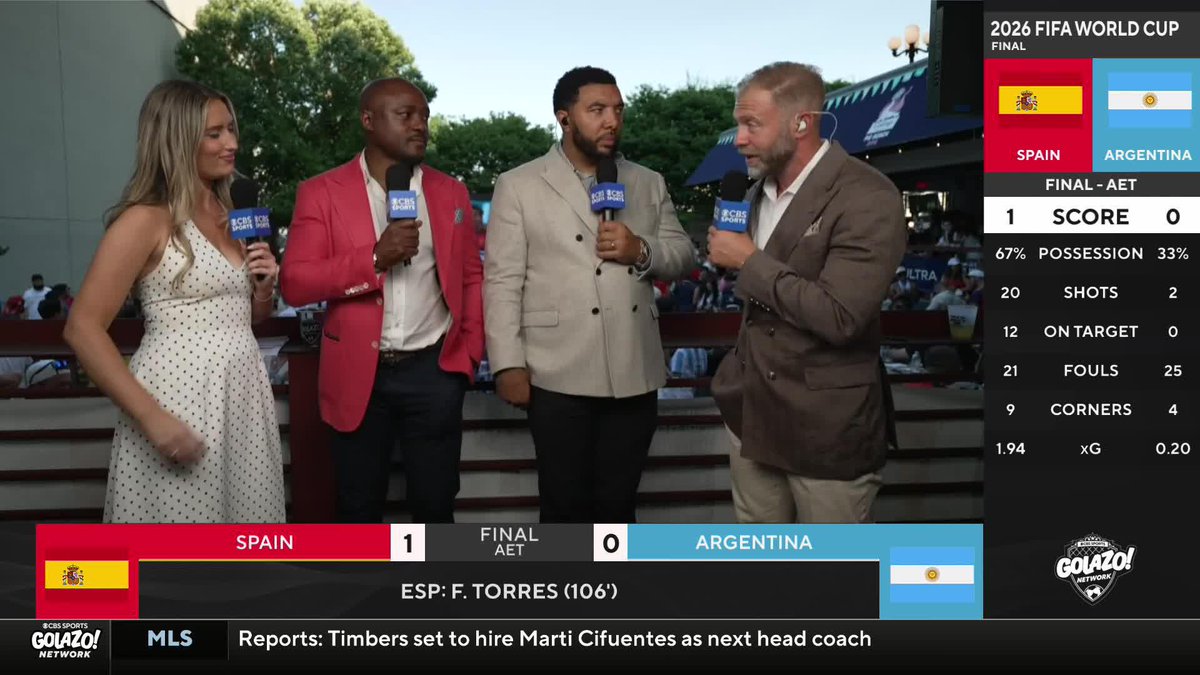"Football won today... To me, there's something really beautiful about that." Mike Grella and Nigel Reo-Coker have no doubts that the best team won the World Cup 🇪🇸