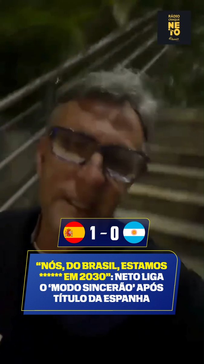 "ESTAMOS ******* EM 2030" Messi ligou o 'modo sincerão' após Espanha conquistar a Copa contra a Argentina e citou até o Brasil... QUE FAAAAAAAAAAAAAAAAS! #FutebolNaESPN #ESPN2026 #Espanha #Brasil #Argentina (via radiocraqueneto/IG)