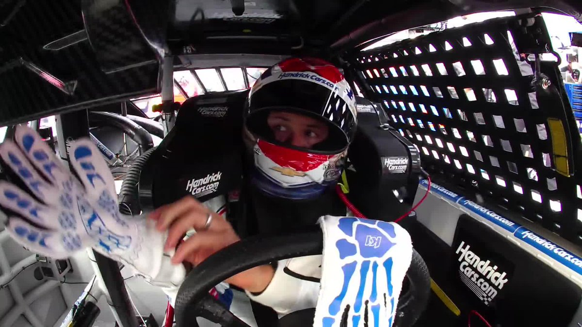 Those gloves look good on you, Jimmie Johnson.
