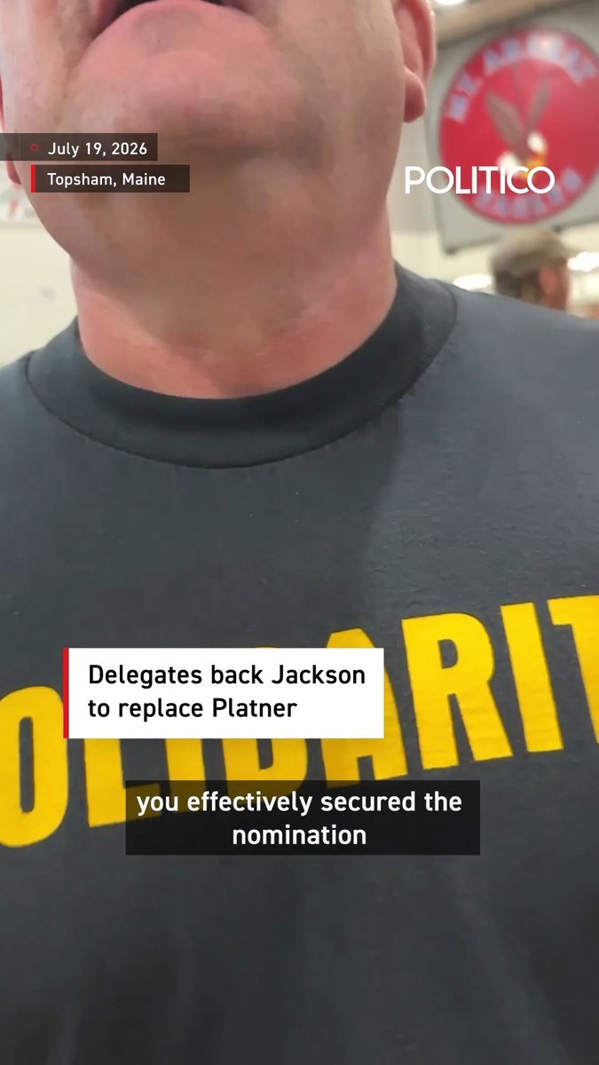 Troy Jackson just effectively locked up the Democratic nomination in Maine's crucial Senate race, replacing Graham Platner. Our Aaron Pellish caught his immediate reaction 👇