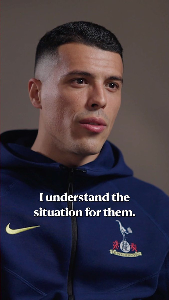 When no one else would, Pedro Porro spoke up during our relegation battle, showing immense leadership and backbone. Now, he's a world champion. Enjoy it, king. 🤍👑