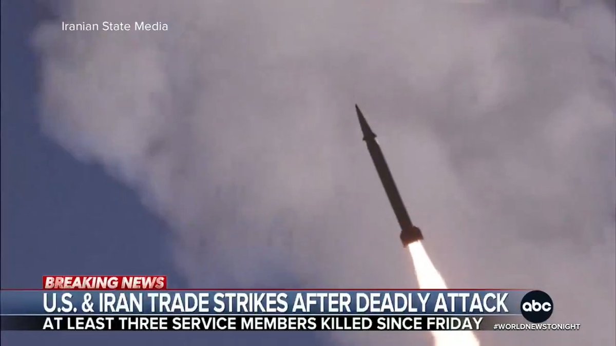CENTCOM says a US servicemember died in northern Iraq. At least two others died this weekend in an Iranian attack on a U.S. base in Jordan. A third is missing. Oil and gas prices climb. Martha Raddatz reports.