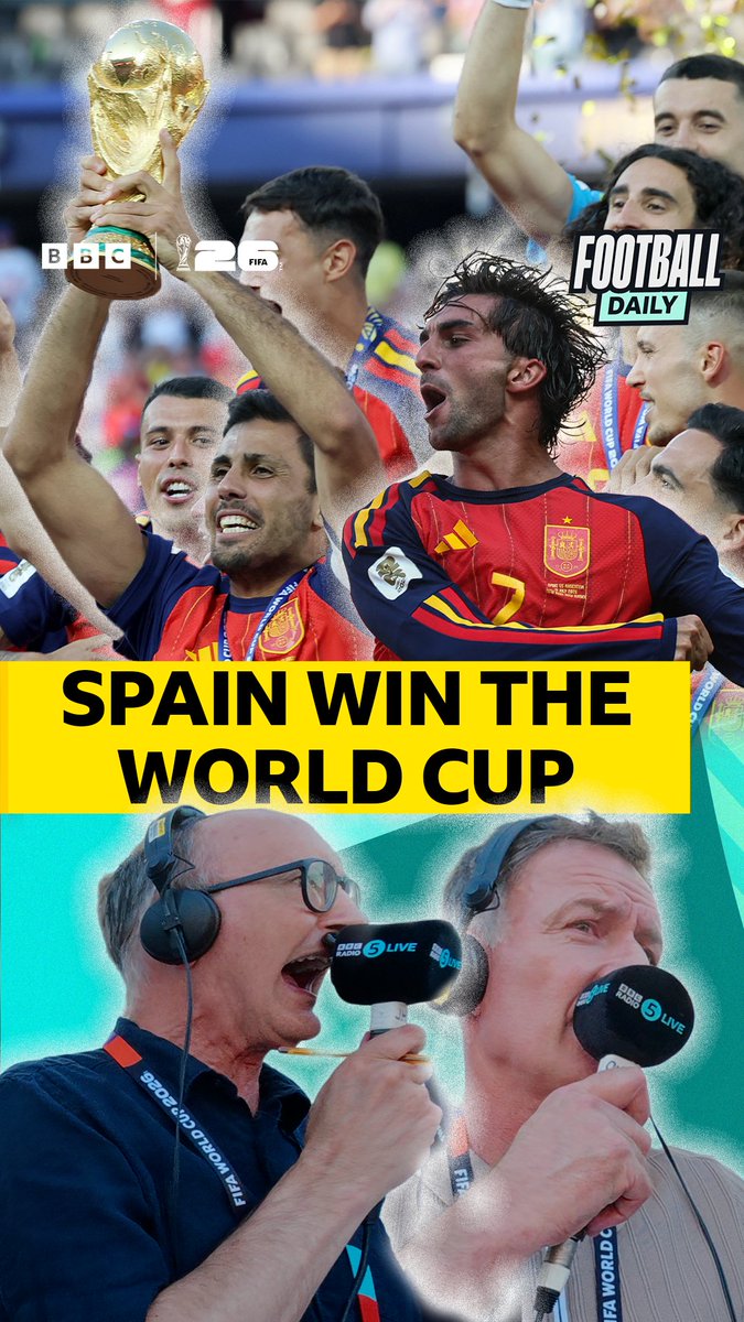 THE MOMENT! 📻🎙️🔥 Ferran Torres' extra-time strike wins the World Cup for Spain 🏆🇪🇸 #BBCFootball #FIFAWorldCup