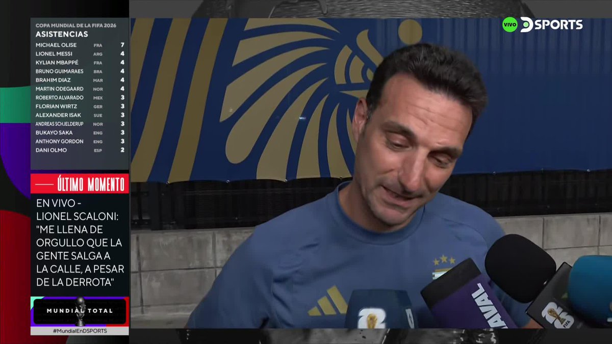 "EL MUNDIAL DE ARGENTINA HA SIDO ÉPICO" 💬🇦🇷 La valoración de Lionel Scaloni sobre el recorrido de la Albiceleste en el #MundialEnDSPORTS. #FIFAWorldCup 🎙️ Marcelo Benedetto en #MundialTotal