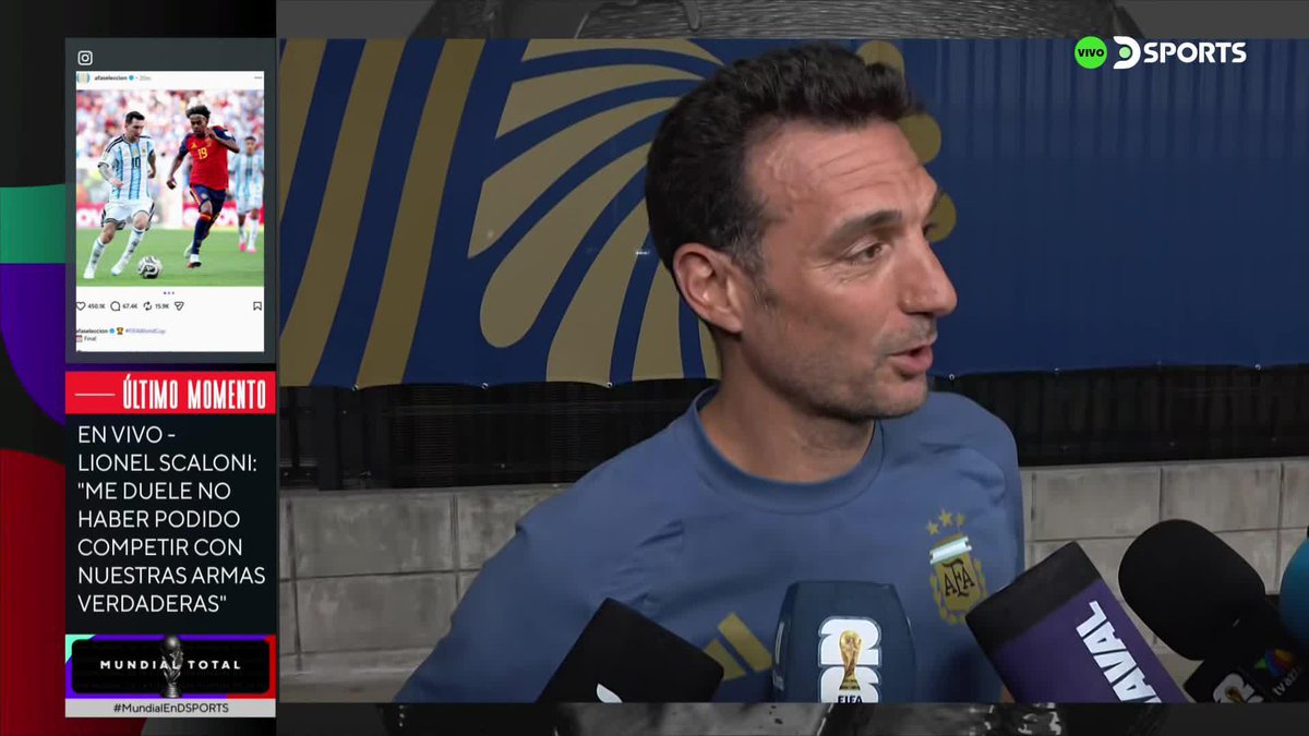 🚨🇦🇷 | "Alguna vez, todo proceso termina": El mejor DT de la historia argentina, Lionel Scaloni, anticipó que se retiraría de la Selección tras finalizar su contrato en diciembre.