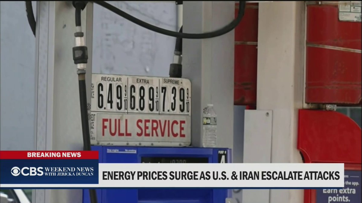 Gas prices are on their way up again as the U.S. and Iran continue to launch strikes at each other and ship traffic in the Strait of Hormuz dries up. CBS News’ Lindsey Reiser has more.