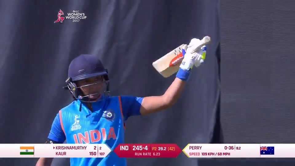 An innings for the ages from ๐๐๐ซ๐ฆ๐๐ง๐ฉ๐ซ๐๐๐ญ ๐๐๐ฎ๐ซ on this day in 2017! Her spectacular ๐๐๐* powered India to a semifinal win over Australia at the World Cup. It remains a knock that changed the landscape of Indian women's cricket ๐ฅ