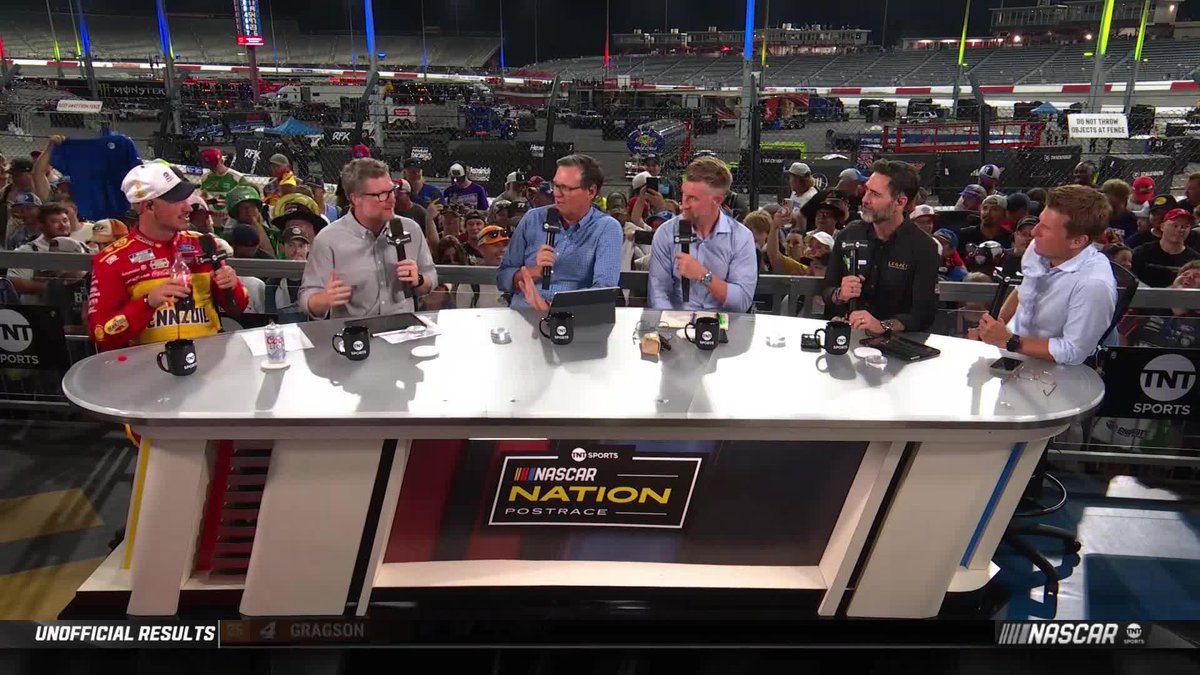 "That's like a normal thing in our home" 😂 Joey Logano talks taking his son in the car for his burnout with Marty Smith 😆