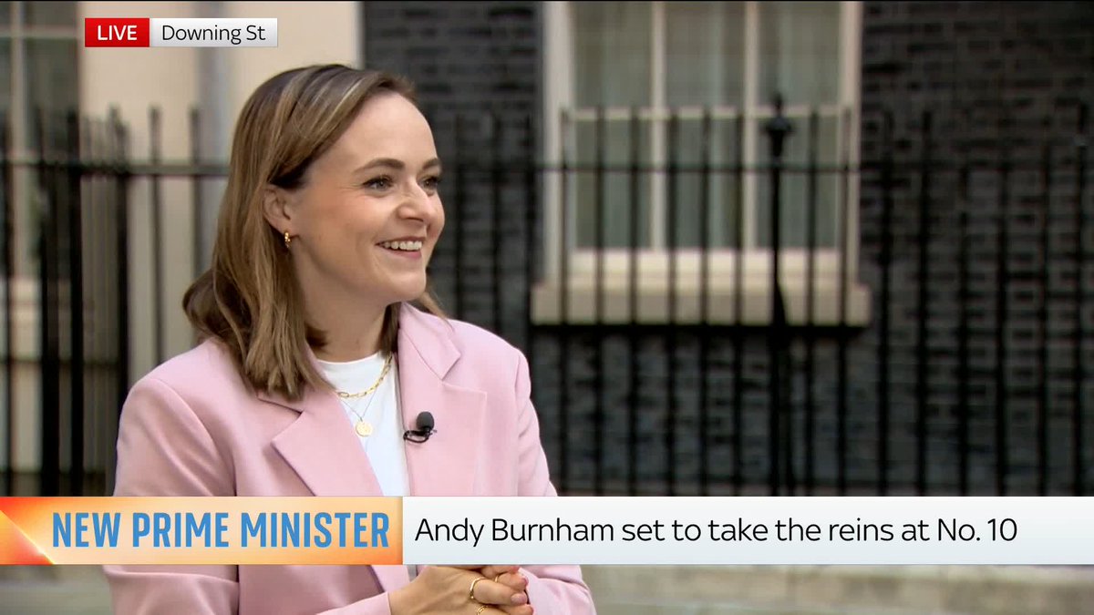 🫧Lucy McDaid: 'Maybe Andy Burnham ordered a deep clean of Downing Street before he walks in.' A new cabinet will be walking down the clean street, but who will be in it? 📺Watch Mornings with Sophy Ridge on Sky News: