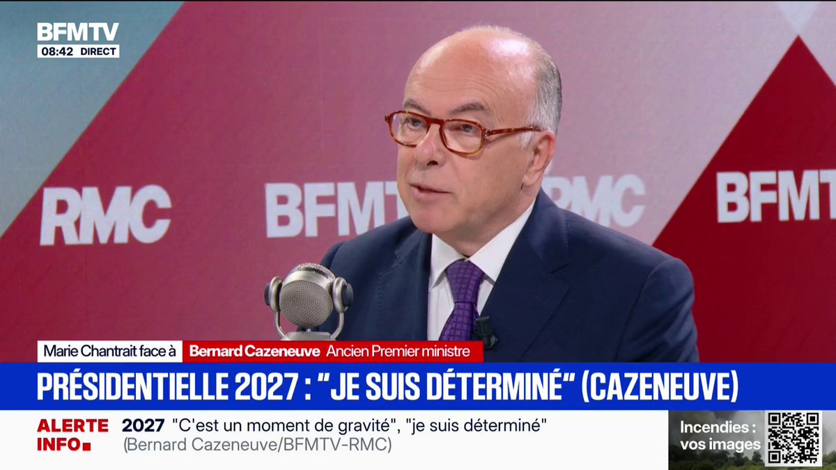 Présidentielle: "Je pense qu'il y aura suffisamment de sagesse à la fin pour que parmi tous ceux qui s'expriment dans l'espace social-démocrate, il n'y ait plus qu'un candidat", déclare Bernard Cazeneuve