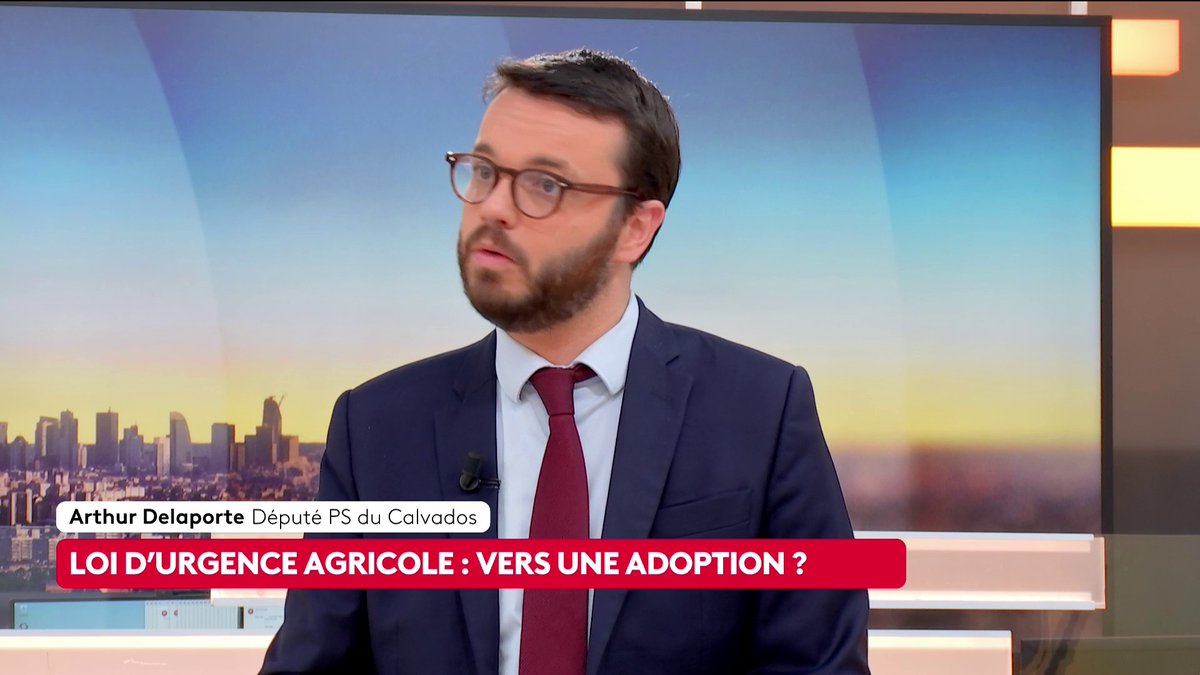🔴 🗣 "C'est la loi Duplomb puissance 10" déplore le député PS Arthur Delaporte à propos de la loi d'urgence agricole qui est débattue lundi à l'Assemblée nationale. "Nous voterons contre cette loi", annonce le député. #canal16