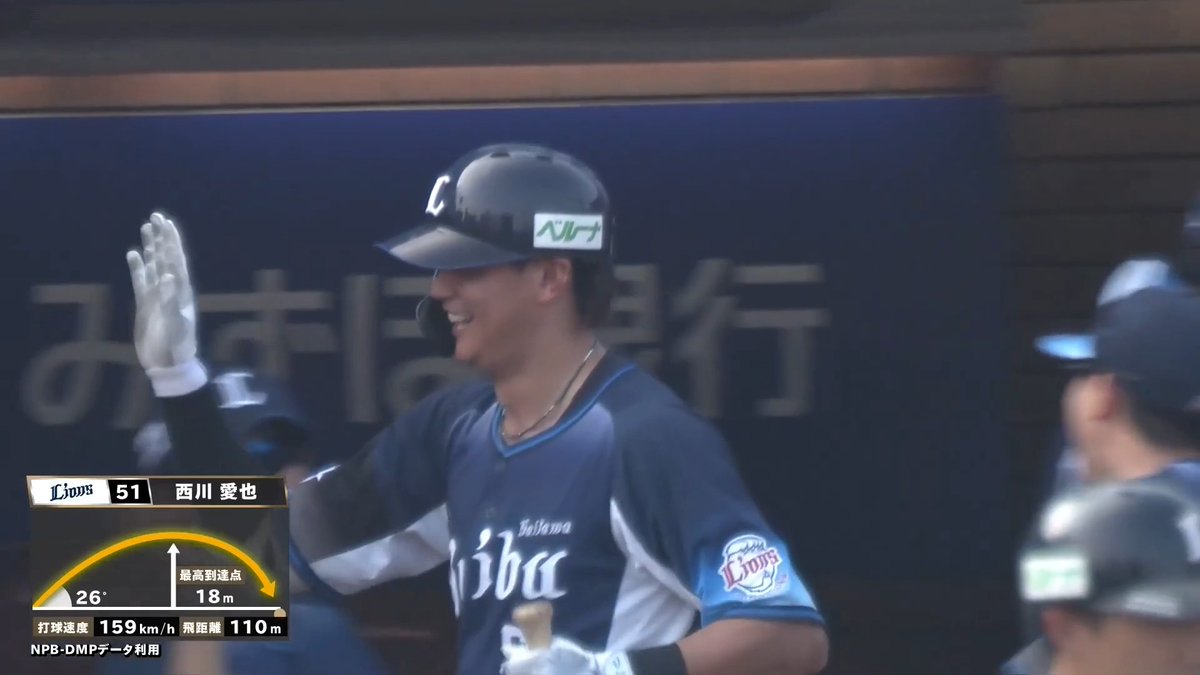 二者連続アーチ!💪 一発攻勢で4点を奪う!🔥 埼玉西武 西川愛也 選手の今シーズン第3号ソロホームラン!🌈 👇スマホ・テレビで試合観戦!