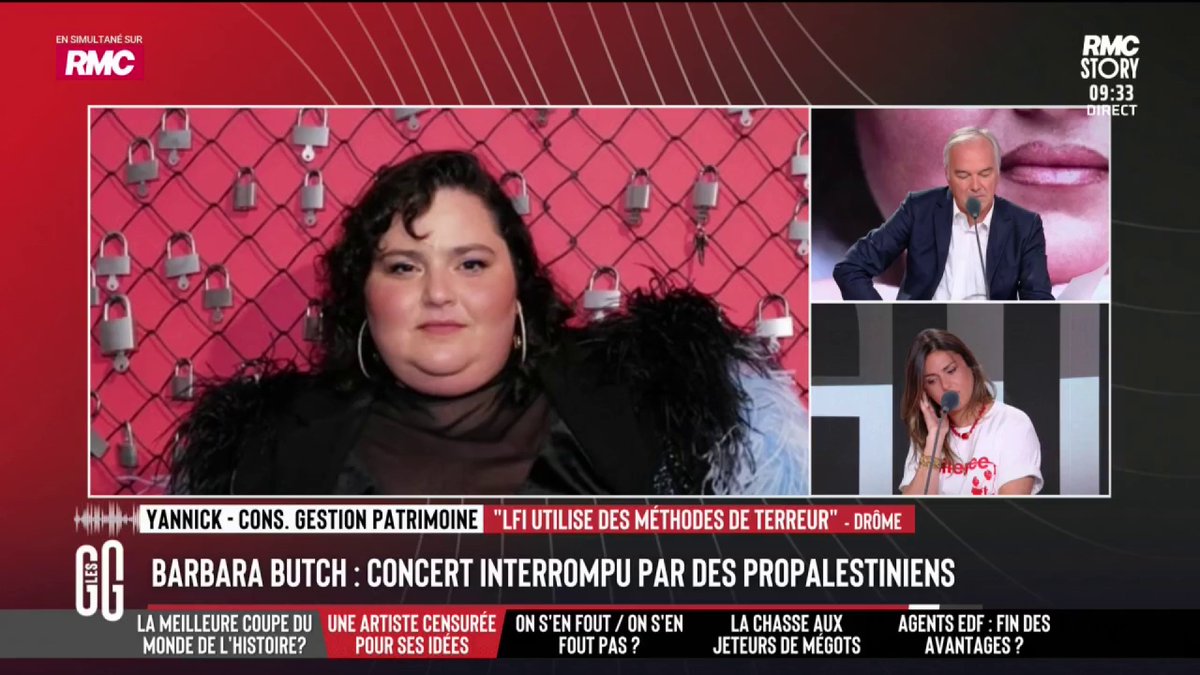 🚨 Yannick, au 3216 : "C'est une honte ! Dès qu'on a des idées contraires à celles de LFI, on se retrouve dans un climat de terreur. Il y a des sanctions. Moi-même j'ai été victime de ça parce qu'avec mon groupe de rock, on a joué pour l'armée. On m'a traité de 'facho'." #GGRMC