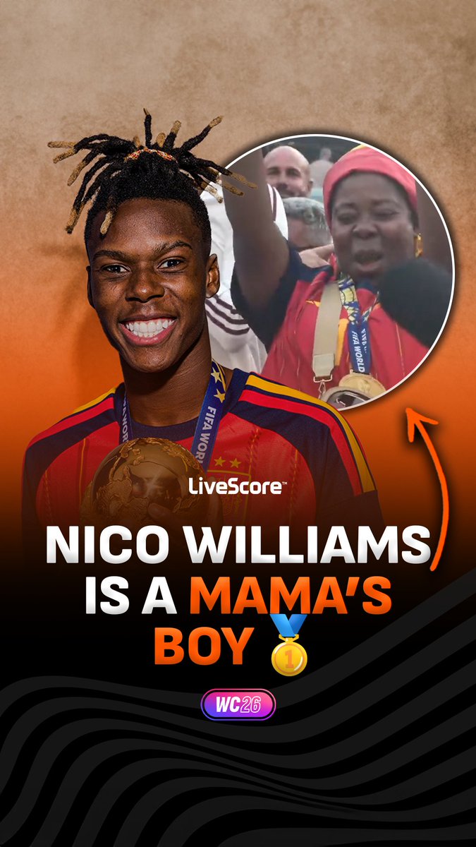 Nico Williams made sure his mum got involved in Spain’s World Cup celebrations 🤗🥇