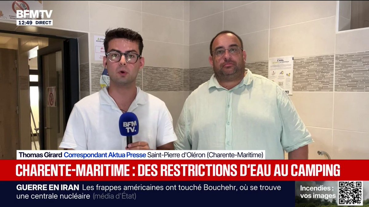 "Ça a du bon pour tout le monde" ➡️ Face aux restrictions d'eau, ce camping a mis en place un système de limitation de la consommation