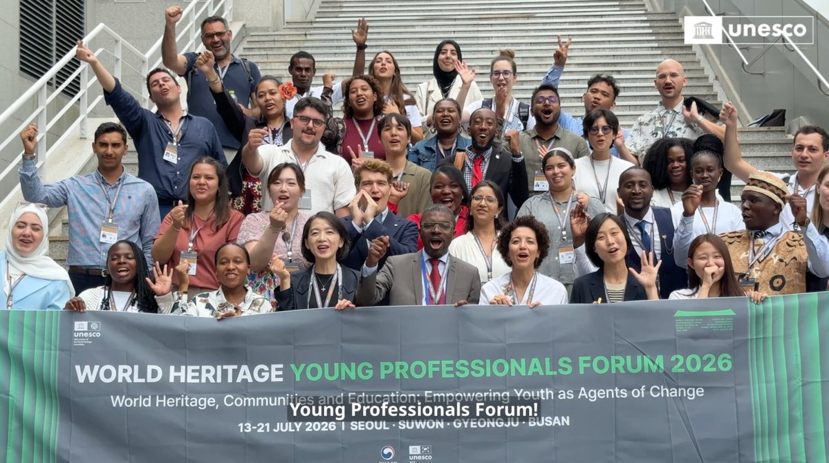 The future of #WorldHeritage is in their hands. After days of learning, exchanging ideas and exploring heritage in the Republic of Korea, young professionals presented their Declaration to #WHC48, sharing their vision for protecting our shared heritage. 국가유산청 @UNESCOkr