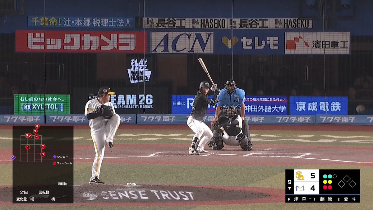 手に汗握る一進一退の攻防をホークスが制す！✨👏 福岡ソフトバンク 津森宥紀 投手が三者凡退に抑えて今シーズン初セーブをマーク！⚾ 👇スマホ・テレビで試合観戦！
