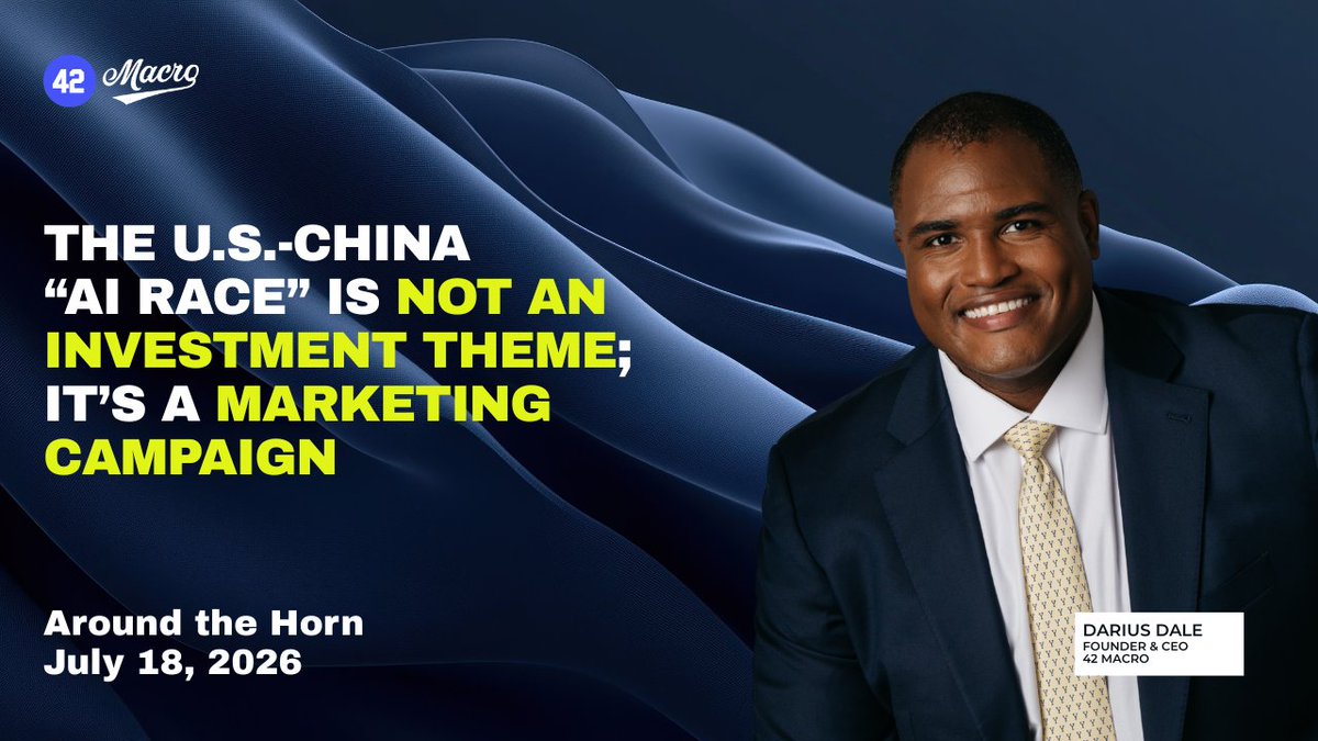 The U.S.-China “AI Race” Is Not an Investment Theme; It’s a Marketing Campaign. Enjoy these clips from our July 18, 2026, Around the Horn webcast in which we detail why we believe the manufactured U.S.-China “AI race” is one of the most successful marketing campaigns in world history from the perspective of transferring a historic quantity of wealth from the global investing public to elites in D.C. and Silicon Valley.