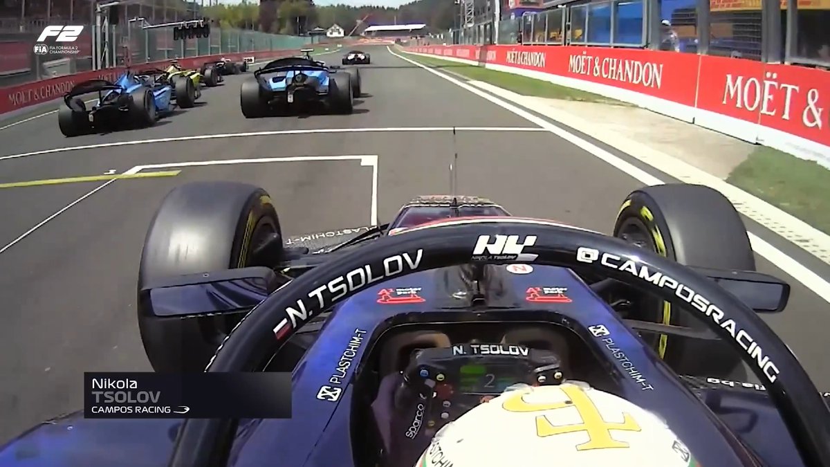 Lightning reactions from the Bulgarian Lion ⚡️ Nikola Tsolov made another quick getaway at the start of the Spa Sprint 🏃 #F2 #BelgianGP