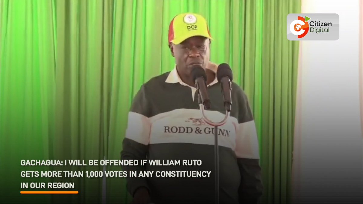 Gachagua: I will be offended if William Ruto gets more than 1,000 votes in any constituency in our region