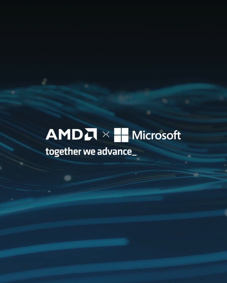 Today, AMD and Microsoft are announcing an expanded strategic partnership to deliver a full stack of AMD AI solutions for Microsoft Azure, spanning GPUs, CPUs, networking and software. At the center of this expansion, Microsoft will deploy AMD Helios to power frontier model AI inference for Microsoft, its AI customers and support Azure AI services. Read more on the news ahead of #AdvancingAI: