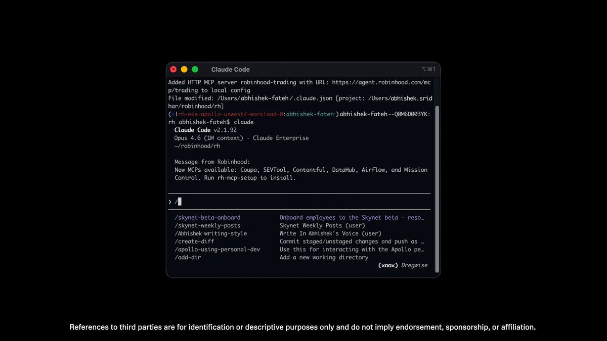 Add the Robinhood MCP server to your agentic platform. Instructions vary by platform. Find yours here: The whole setup takes under a minute.