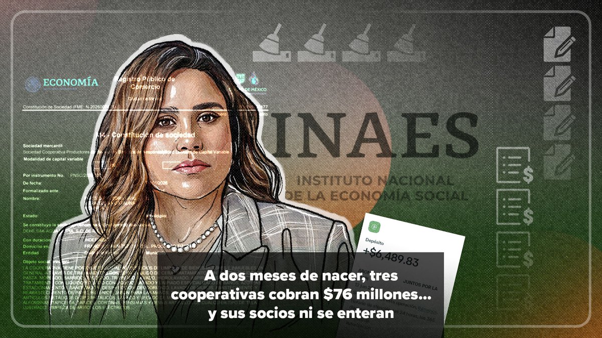 🔴 Tres cooperativas de limpieza recién constituidas ante el INAES, dirigido por Caty Monreal, recibieron por adjudicación directa contratos por 76 mdp de las secretarías del Trabajo, Anticorrupción y el DIF. Socios denuncian que el INAES terminó siendo su nuevo patrón. 🧵