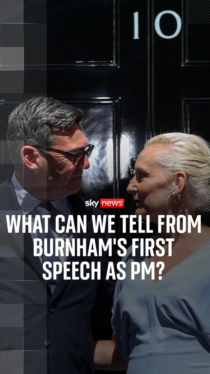 Andy Burnham has marked the start of his premiership with an 'expansive and expressive' speech outside Downing Street. Sky's political editor Beth Rigby unpacks the key points