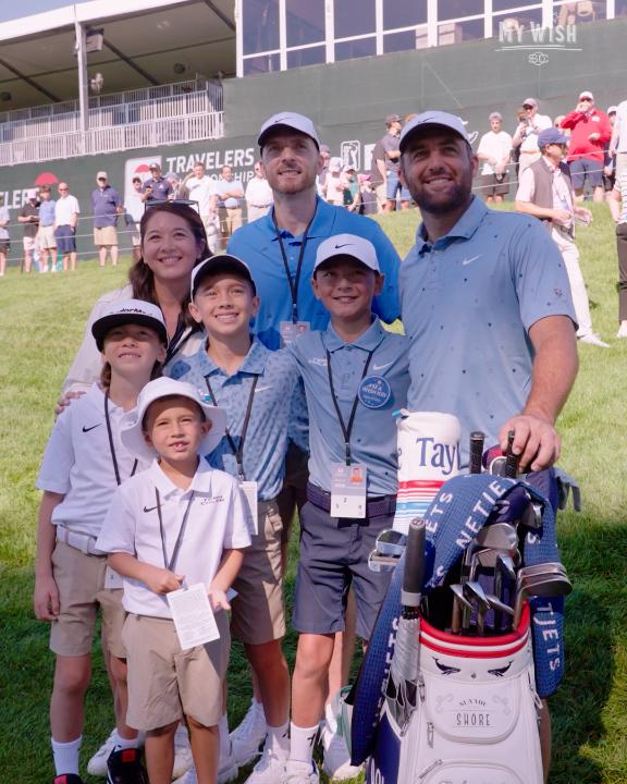 Caleb Koppel was born with Hypoplastic left heart syndrome, but that hasn't stopped him from playing one of the sports he loves with his favorite golfer Scottie Scheffler.