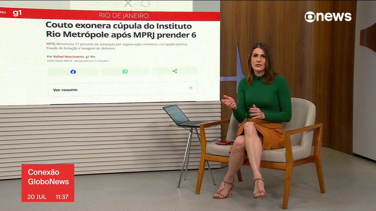 Ricardo Couto, governador interino do Rio de Janeiro, exonera 14 funcionários do Instituto Rio Metrópole. ➡️Assista à #GloboNews: #conexãoglobonews #RiodeJaneiro #exoneração #política