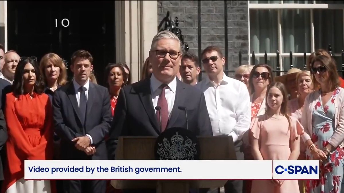 Outgoing U.K. Prime Minister Keir Starmer delivers farewell remarks and confidently backs Andy Burnham: "The most humbling aspect of this job is the front row seat you get to witness the greatest things of this country in action."