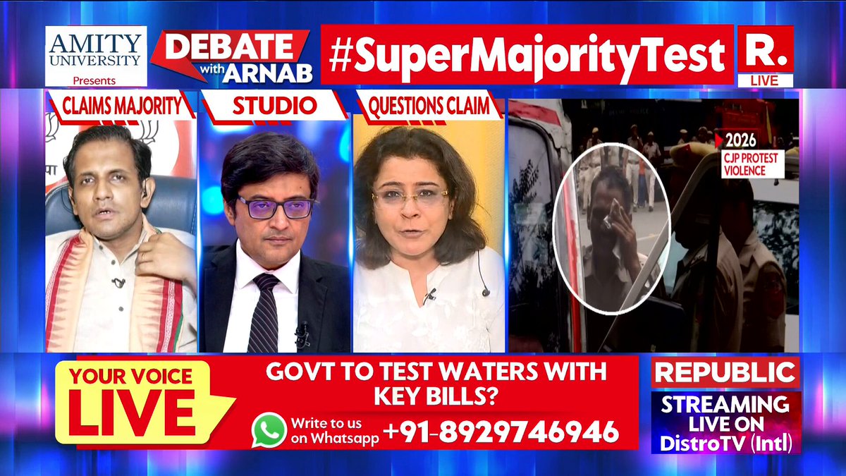 #SuperMajorityTest | “AAP has reduced itself today to being a CJP clone. They are hiding behind CJP anarchists.”: Tuhin Sinha, National Spokesperson, BJP (Tuhin A. Sinha तुहिन सिन्हा). Watch #DebateWithArnab now, on-air, and online. Tune in and fire in your comments: #RepublicTV #IndiaNews #RepublicWorldLive #ArnabGoswami #RepublicDigital