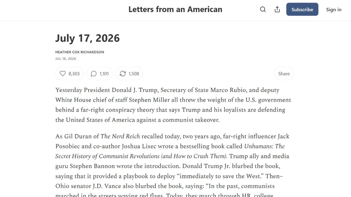 #1 SUBSTACK "TERRIFIED" OF JACK POSOBIEC'S BOOK: "WE ARE ON TO THEM" "Single most widely read substack...on the platform. They are realizing that we are ON TO THEM." Jack Posobiec discusses the communist "patterns" we are seeing again.