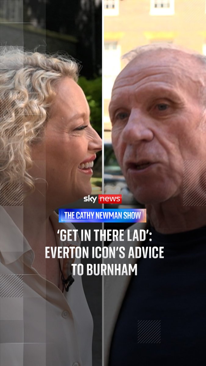 A famous ex-footballer was among the crowd welcoming Andy Burnham to Downing Street. Everton icon Peter Reid tells @CathyNewman what he said to the new prime minister ⬇️