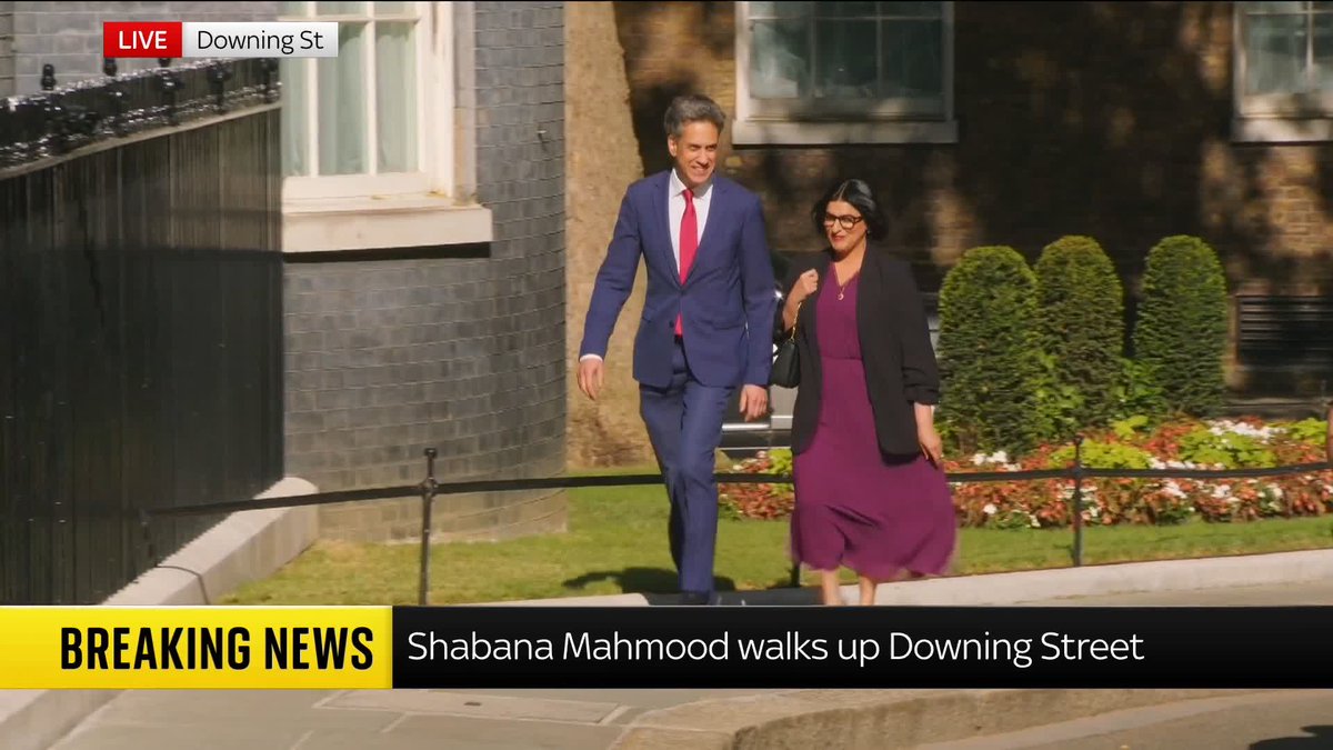 "Do you know which one of you is chancellor?" Sky's Beth Rigby questions Energy Secretary Ed Miliband and Home Secretary Shabana Mahmood as they walk into No 10 Downing Street together. Read more: 📺 Sky 501, Virgin 602, Freeview 233 and YouTube