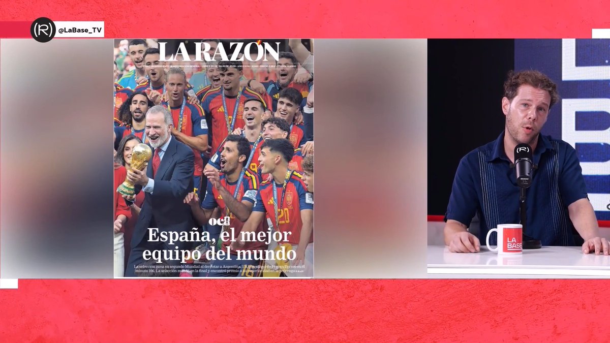 ⚽ Manu Levin ha tirado de sarcasmo para hablar de la victoria de la muy revolucionaria España y la derrota de la malvada Argentina 👇🏾 📺 LA BASE |
