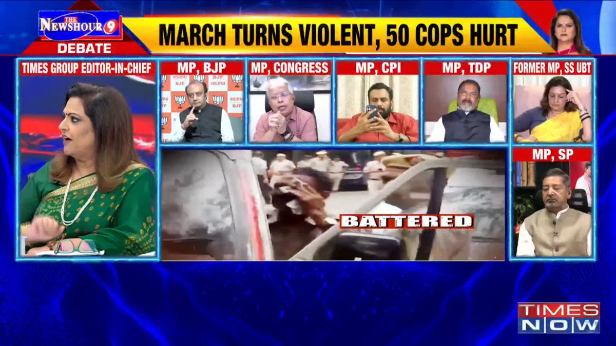 TIMES NETWORK Journalists Targeted During CJP Protest What really unfolded on the ground? Shafali Nigam shares her firsthand experience on @TheNewshour with @Navikakumar.