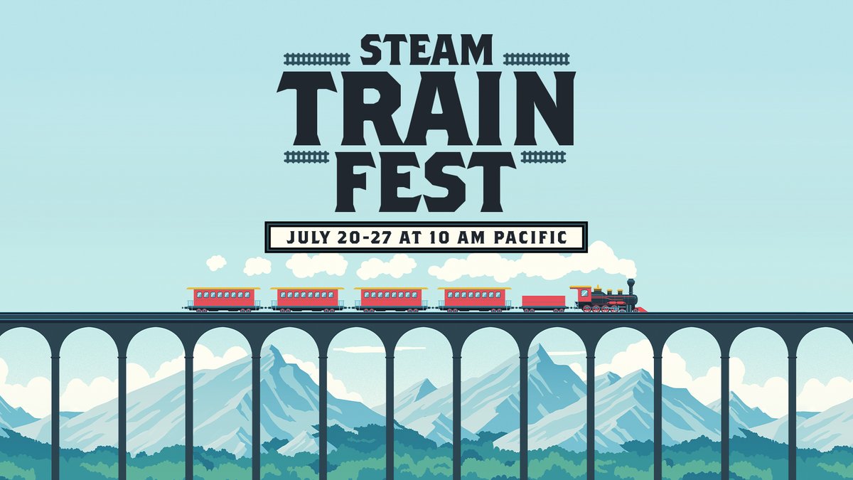 🚂Steam Train Fest has pulled into the station!🚂 Live now until July 27, check out all sorts of train games including everything from steam locomotives to high-speed bullet trains. Mysteries on a train? Check. Murderous trains? Check. Rail network simulators? Also check!