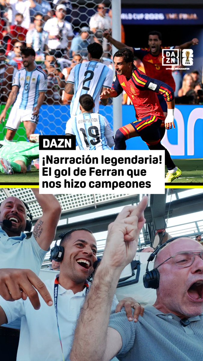UNA NARRACIÓN LEGENDARIA 🥹 UN GOL DEL QUE NOS ACORDAREMOS TODA LA VIDA ❤️ Vuelve a disfrutarlo. Vuelve a emocionarte. Vuelve a llorar si hace falta. PORQUE EL DÍA DE AYER NO LO VAMOS A OLVIDAR JAMÁS 🇪🇸✨ 🔊 Miguel Ángel Román Alberto Edjogo-Owono Pepe Reina #DAZNMundial