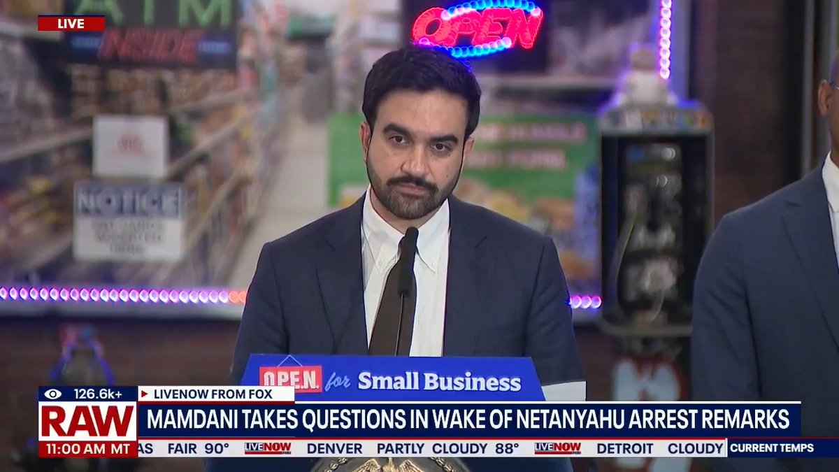 "He's the subject of this arrest warrant for alleged crimes against humanity, for war crimes and is the architect of the genocide against Palestinians in Gaza." Mayor Zohran Kwame Mamdani #Mamdani discusses remarks on exploring options for arrest of Prime Minister of Israel Benjamin Netanyahu - בנימין נתניהו.