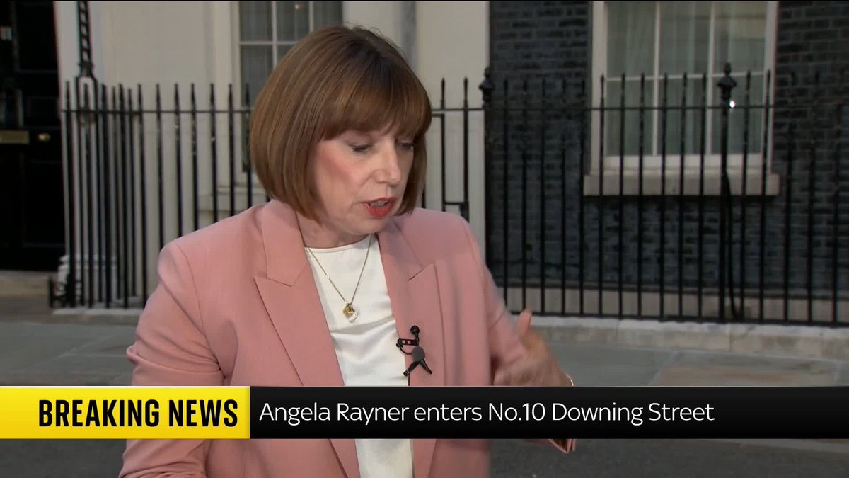 Angela Rayner has been seen walking into No 10 Downing Street. Beth Rigby and @CathyNewman discuss what it could mean for Andy Burnham's remaining Cabinet appointments. 📺 Sky 501 and YouTube
