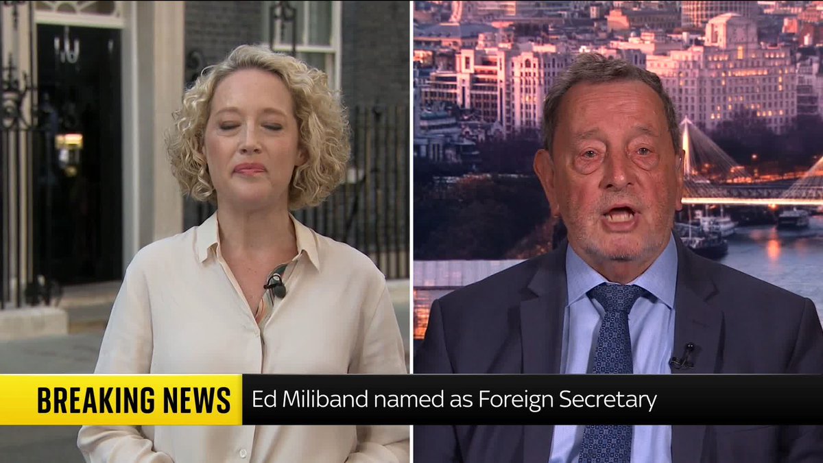 Andy Burnham is "stamping his authority on the Cabinet", ex-home secretary David Blunkett tells @CathyNewman. Burnham has appointed John Healey as Chancellor, Ed Miliband as Foreign Secretary and Shabana Mahmood as Home Secretary. 📺 Sky 501 and YT
