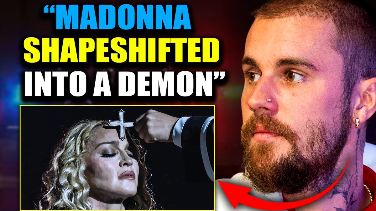 🚨 Justin Bieber Releases PROOF Madonna 'Shapeshifted Into a Reptilian' on Live TV Justin Bieber just dropped bombshell proof that Madonna shapeshifted into a reptilian during yesterday's televised show. He says she lost control. Her human form glitched - flickering like a bad signal. Her eyes went black and cold. Her hands became claws right in front of the crew.