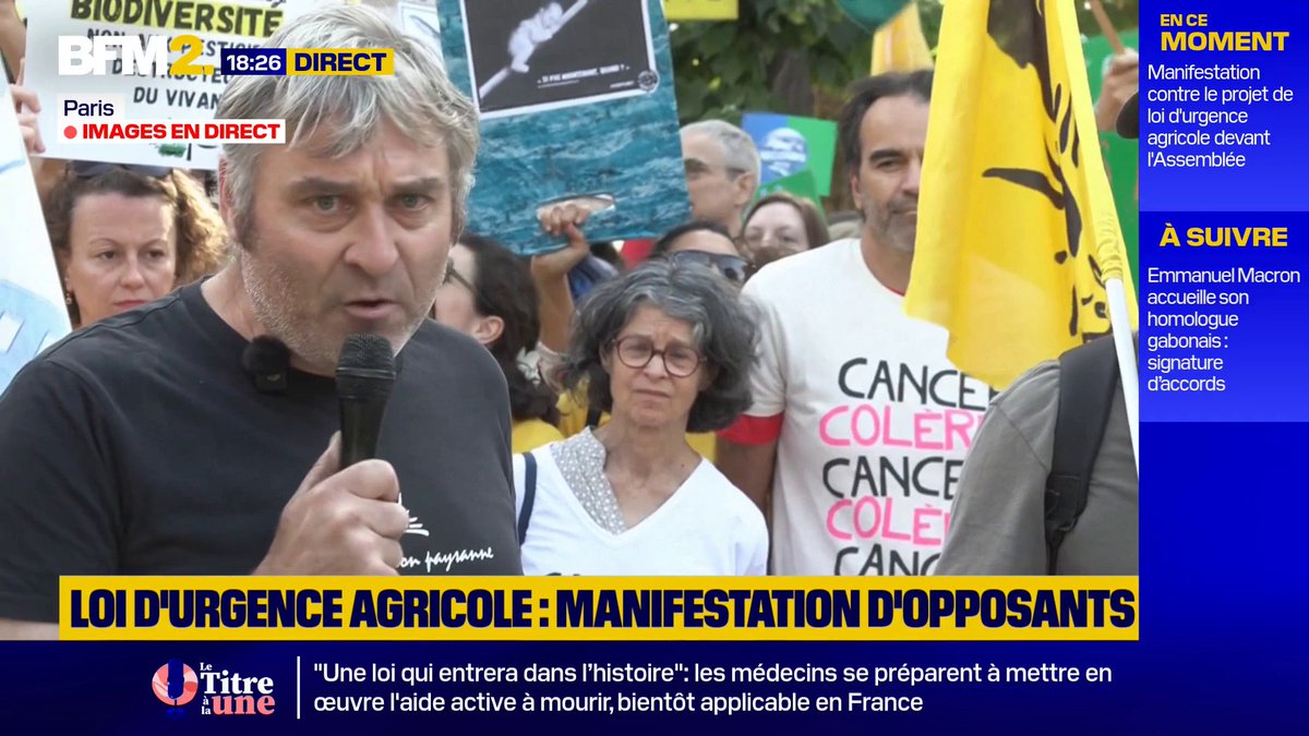 Loi d'urgence agricole: "Alors que nos productions sont en train de cramer, on nous sort une loi qui est complètement à contresens de l'histoire", déclare Stéphane Galais, porte-parole de la Confédération paysanne #BFM2