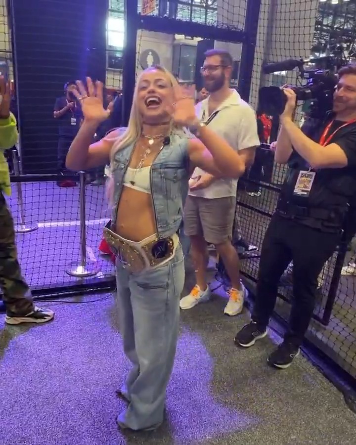 WWE Women's World Champion Liv Morgan showed off her arm on the mound this weekend 🔥 LIV Morgan