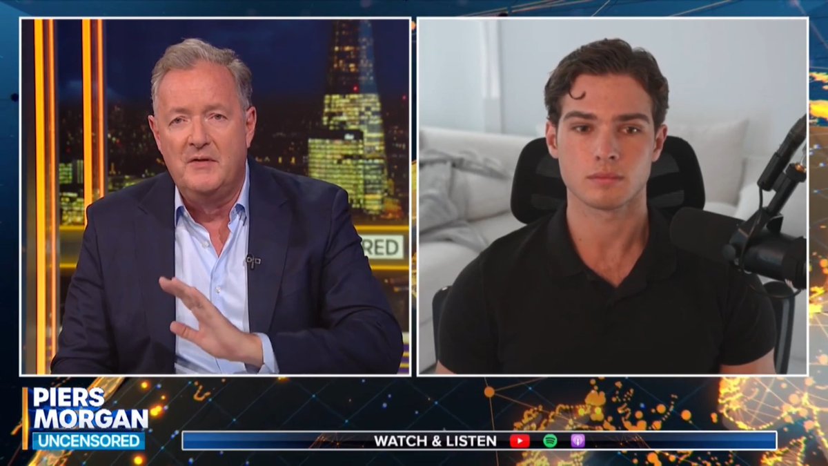 "There's a lot of political attacks on influencers... Innocent until proven guilty!" Clavicular claims it is "ridiculous" the US is allowing the UK to extradite Andrew and Tristan Tate on rape and sex trafficking charges. 📺 Piers Morgan | Clavicular