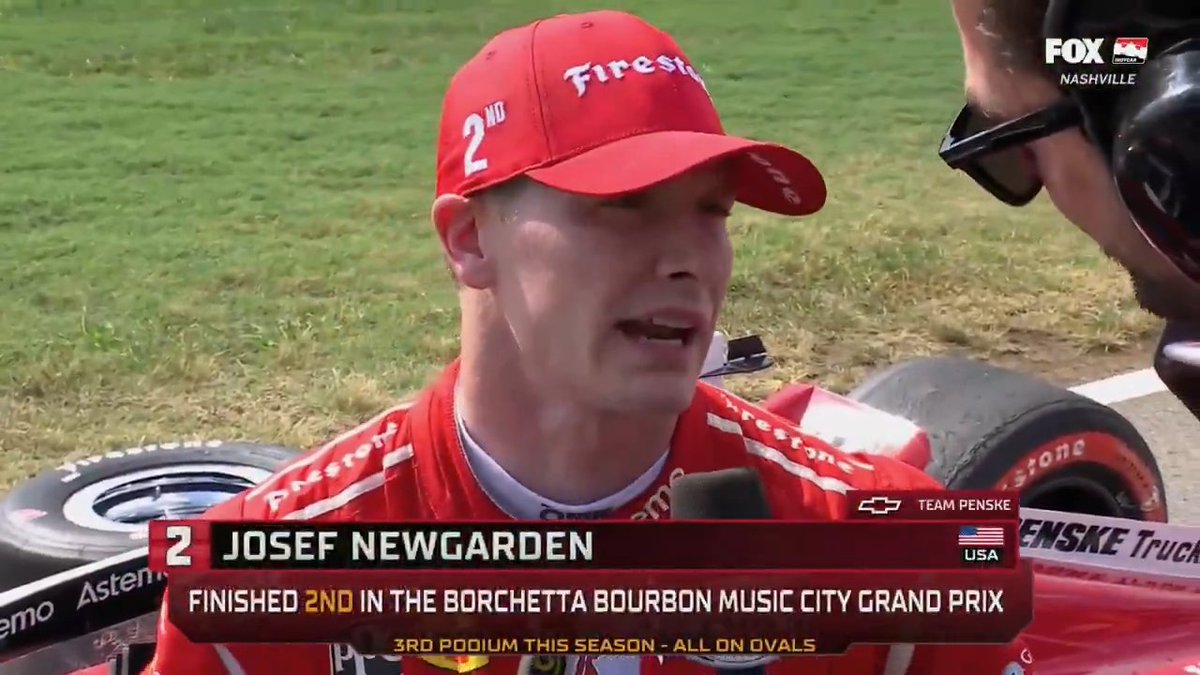 A P2 finish for Josef Newgarden. He talks with Jack Harvey.